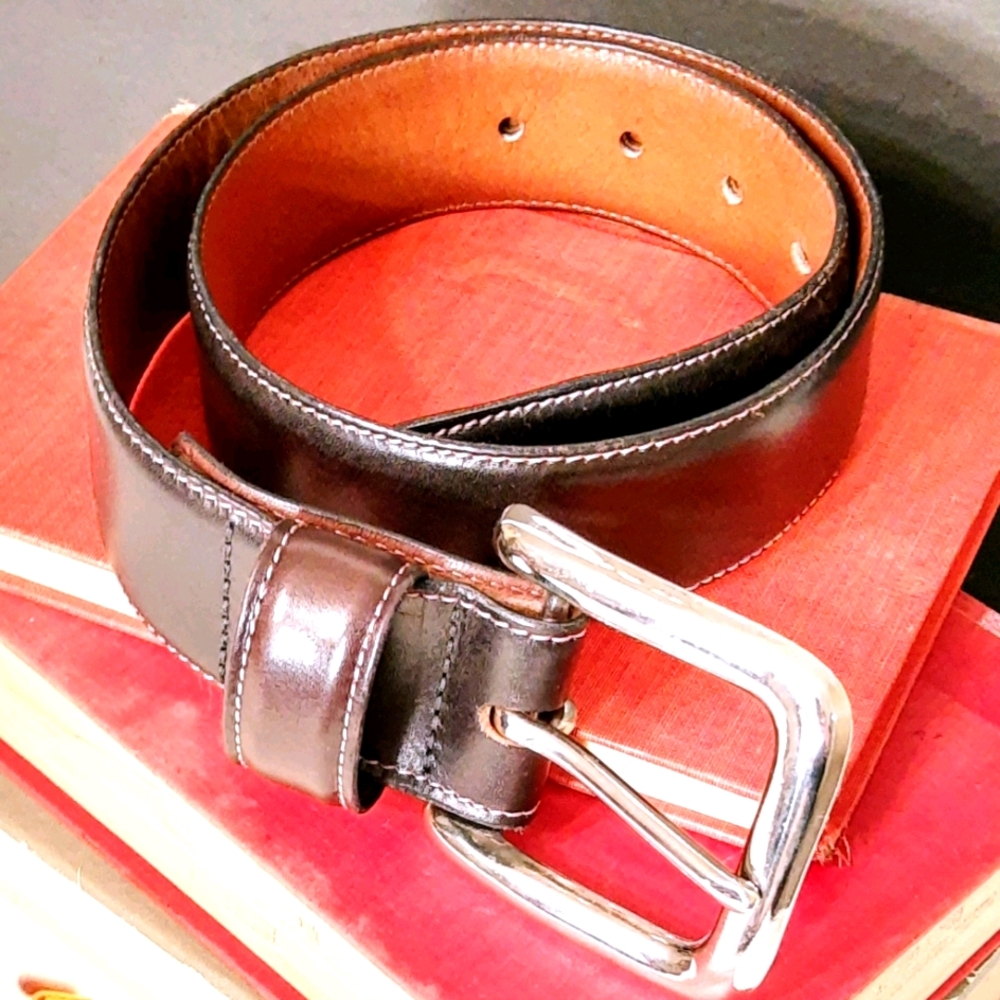 Joan & David Brown Leather Belt S